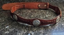 Leather Western Leather Concho/Braded Belt 36 