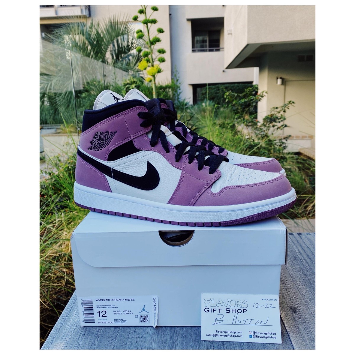 Nike Air Jordan 1 Mid SE ( W) Mulberry Pink - Size 12 W / 10.5 M