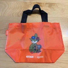Only Japan Zoetis Moomin Snufkin Wears a Crown of Flowers Tote Bag Orange NEW!