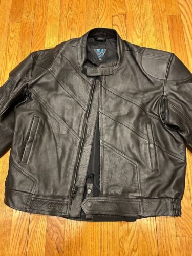 Vintage Vetter Leathers Cafe Racer Leather Motorcycle Jacket Mens Black 48 - Picture 2 of 13