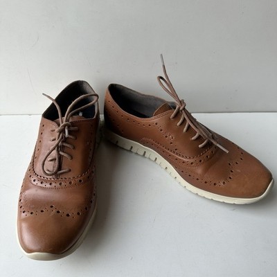 Cole Haan Zerogrand Wingtip Men’s Leather Oxfords Dress Shoes Size 8.5 Brown Cole Haan - Mens Zerogrand Laser Wing Tip Oxford, Brown  main image 3
