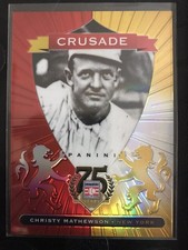 2014 Panini Hall of Fame Crusades Red 43/75 Christy Mathewson #3 HOF