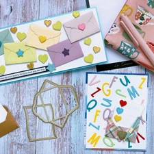 Envelope Pen Note Metal Cutting Dies Embossing Photo Album Scrapbook Card Crafts