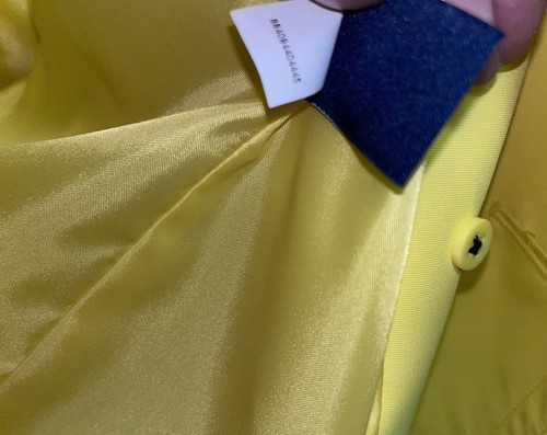 Chaps Bright Yellow Jacket, Womens XL. Double Breasted 100% Polyester ...