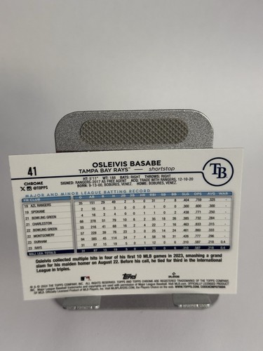 2024 Topps Chrome Osleivis Basabe Pink Rookie Refractor • #41 - Bild 2 von 2