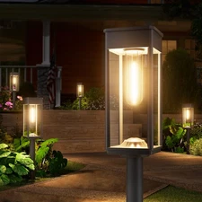 8 Pack Bright Solar Pathway Lights Outdoor,IP65 Waterproof Auto On/Off Solar ...