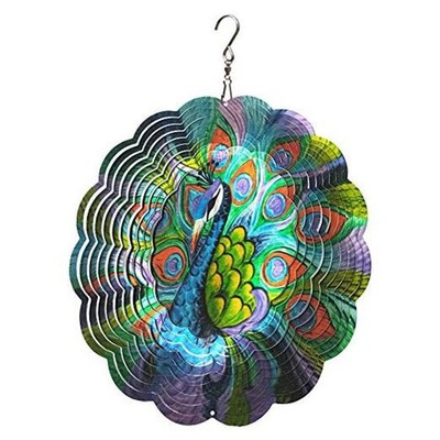 Wind Spinner Stainless Steel 3D Hanging Garden Decoration for multi green