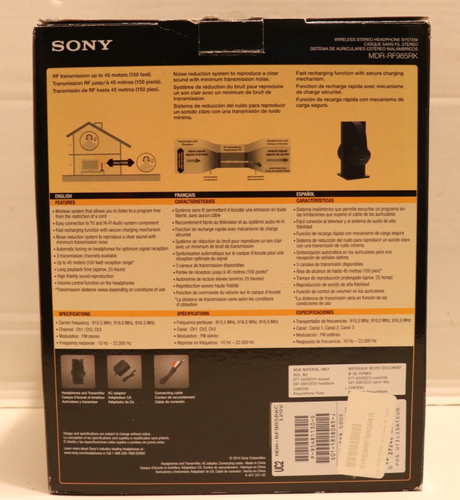 Sony MDR-RF985R Auriculares Sobre la Oreja - Nuevos/Caja Abierta - Imagen 3 de 16