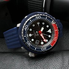 Seiko SKX007 SKX009 Waffle Rubber Strap 20mm 22mm Dive Watch Band Waterproof