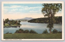Vintage Onota Lake Pittsfield Massachusetts Scenic Postcard by Chas W. Hughes