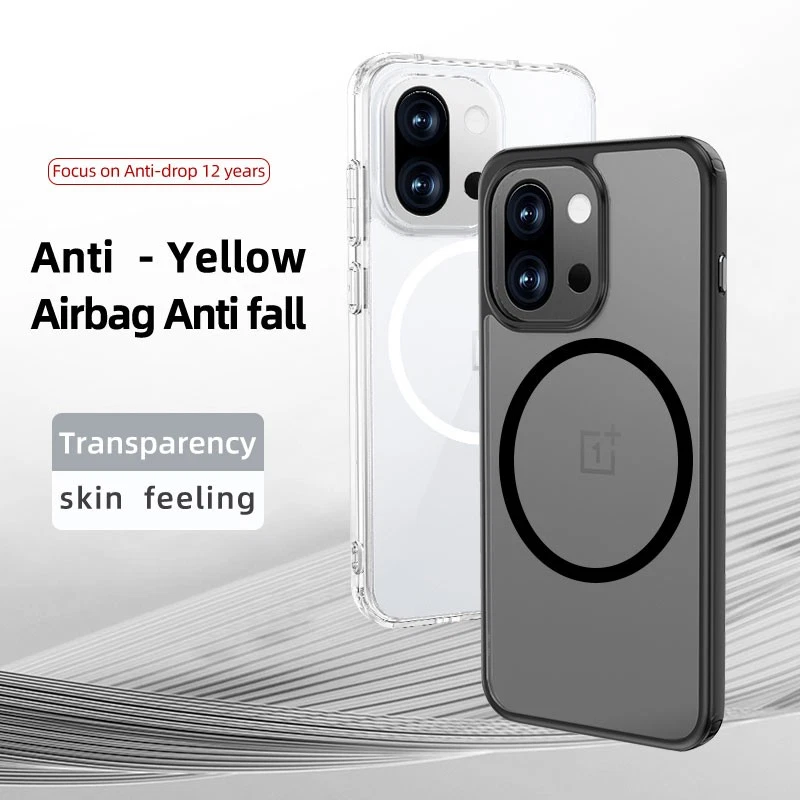 For OnePlus 13T 13s Wireless Charging Translucent Acrylic Matte Clear Cover Case - Image 2 of 4