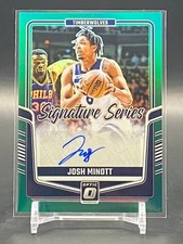 2024-25 Panini Donruss Optic Josh Minott Auto Signature Series Green /49 #SS-MIN