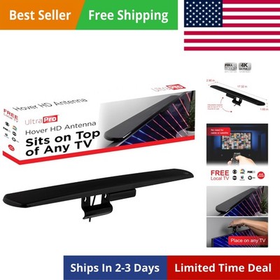 Hover Digital TV Antenna Indoor for Smart TV, Long Range HD Local Channels, E...