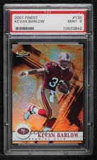 2001 Topps Finest 45/1000 Kevan Barlow #130 PSA 9 MINT 0l3a