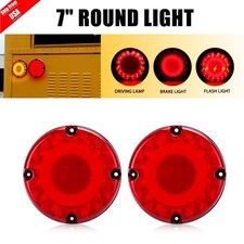 2pc 7inch Round Led School Bus Tail Lights 36 Led Red Round Transit Stop Brake 2pc 7inch Round Led School Bus Tail Lights 36 Led Red Round Transit Stop Brake