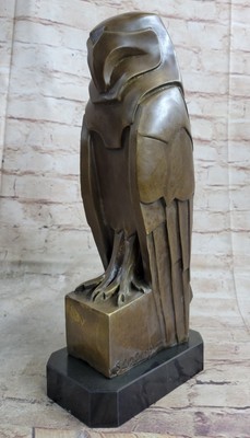 Salvador Dali 100% Solid Bronze Bird Owl Falcon Sculpture Home Office Decoration
