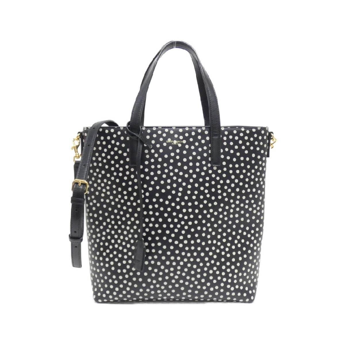 Borsa shopping giocattolo Saint Laurent pelle nera donna usata autentica