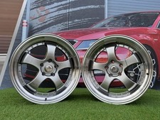 4X R17" 5X100/114.3 Roues Flamber Hyper Noires+Polies: S'adapte Pour VW