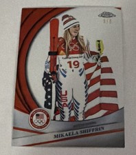 2026 Topps Chrome US Winter Olympics USA #5 Mikaela Shiffrin Red Refractor #1/5