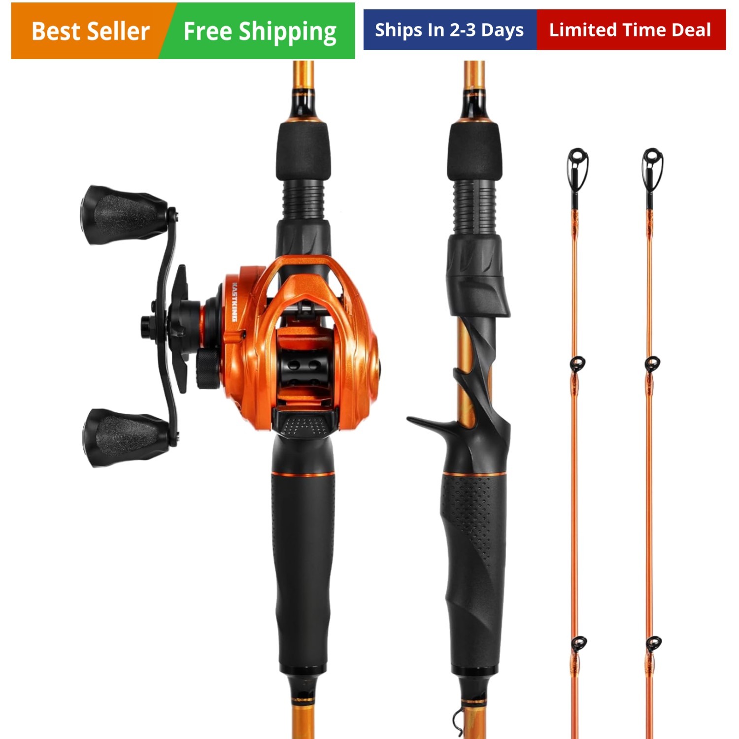 Lethal Blaze Twin-tip Fishing Rod and Reel Combo, Spinning &