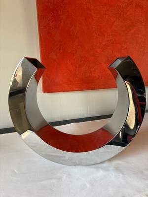 Philippi Design :  große OMEGA VASE Edelstahl hochglanzpoliert 30cm