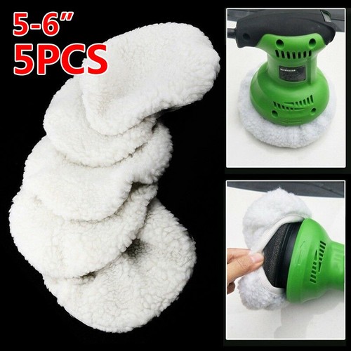 5*-Polishing Bonnet Buffer Pads Set Soft Wool For 5-6 Car Polisher Waxing - Picture 16 of 17