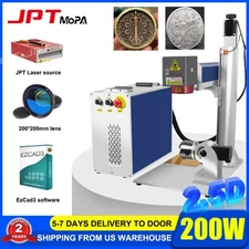 JPT 200W 2.5D M7 Mopa Fiber Laser Marking Machine Ezcad3 Deep Engrave For Metal
