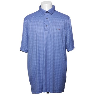 Greg Norman, Poloshirt, Größe: XXL, Blau, Baumwolle, Print, Herren #Ak5