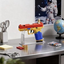 Kinder Baustein Spielzeug-Pistole Gewehrmodell mit Kugelfeuerfunktion Kampfspiel
