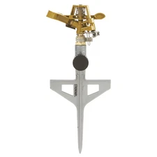 Strongway Pulsating Sprinkler on Step Spike, 3/4in. Connection, 85ft. Dia.