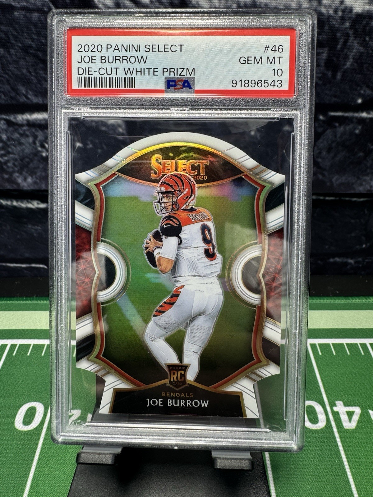 JOE BURROW 2020 SELECT WHITE DIE CUT PRIZM RC #46 PSA 10 GEM MINT ROOKIE