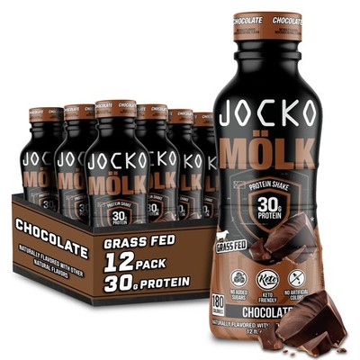 Jocko Mölk 30g Grass Fed Protein Shakes   No Added 12 Fl Oz (Pack of 12)