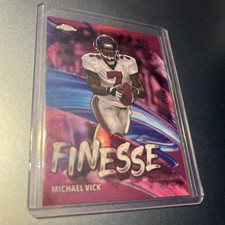 2024 Topps Chrome - Finesse Michael Vick #F-11 Pink Refractor NFL Falcons 