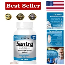 Sentry Senior Men's 100 Count Multivitamins - No Artificial Flavors, Unscented