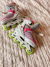 Pink Green Adjustable Youth Inline Skates for Kids Youth ABEC 5 Roller Shoes