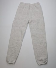 Deadstock Vtg 80s 90s Mens XL Blank Triblend Sweatpants Joggers Heather Gray USA