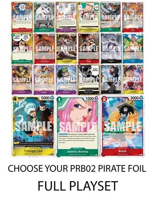ENGLISH One Piece Premium Booster Vol 2 Pirate Foil - Pick Your FULL PLAYSET x4