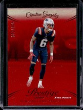 2024 Panini Prestige Christian Gonzalez Red Premium Xtra Points #/399 Patriots