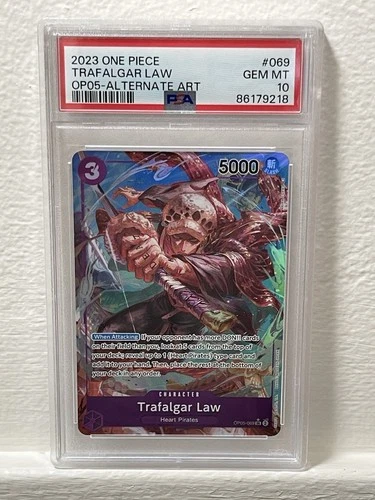 PSA 10 TRAFALGAR LAW 2023 ONE PIECE OP05-ALTERNATE ART SUPER RARE #069