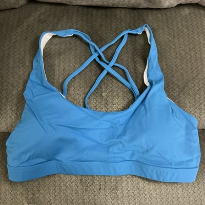 New Running Girl Strappy Sports Bra, Removable Cups, Vivid Blue - XXL