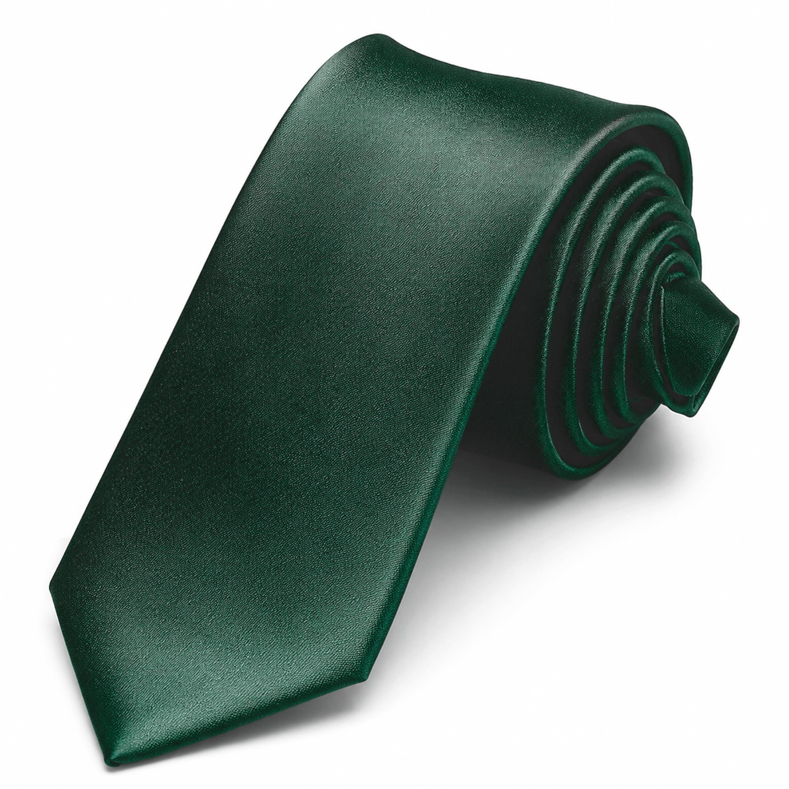 Corbata Hombre Satin Slim Ajustable Sólida Sin Patrón Para Boda