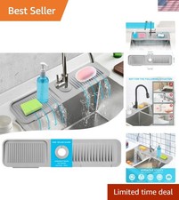 Versatile 24x5.5 Inch Silicone Faucet Mat  Organizer for Kitchen and Bath