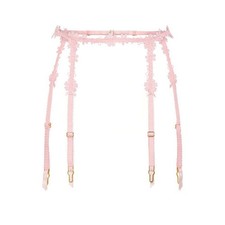 Victoria's Secret Dream Angels Blossom Embroidery Garter Belt M/L Pink NEW 