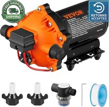 Water Diaphragm Pump, 12V DC, 5.5 GPM Flow, 70 PSI Rated Pressure 40-100 PSI