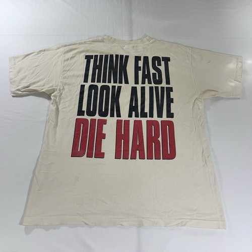 Vintage XL Die Hard With A Vengeance T-Shirt Single Stitch 90s Movie Promo - Picture 18 of 18