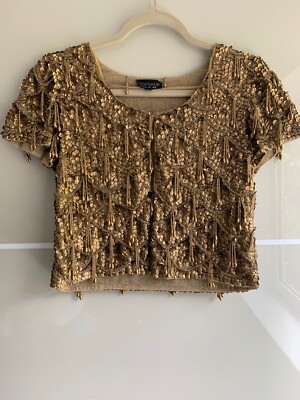 gold sequin shrug