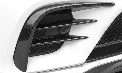 For Mercedes-Benz GLC 2016-19 Carbon Fiber Front Bumper Lip Spoiler Fins Canards - Bild 4 von 11