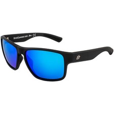 Birdz Eyewear Glide Lifestyle Sunglasses For Men  Women Black Frame Blue Lens