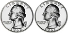 1960 + 1961 25C US Silver Proof Washington Quarter Two Coin Lot