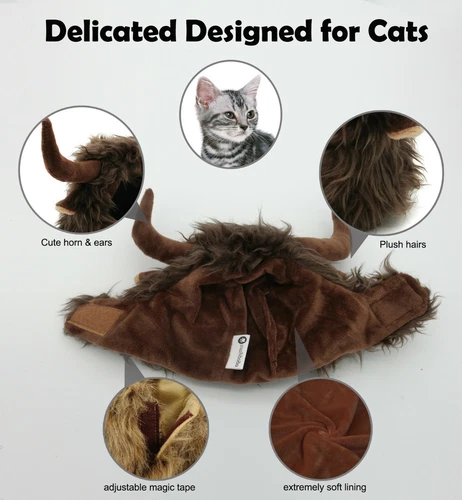 Lion Mane for Cats Funny Halloween Costume for Cats Snoods for Cats - Bild 20 von 42